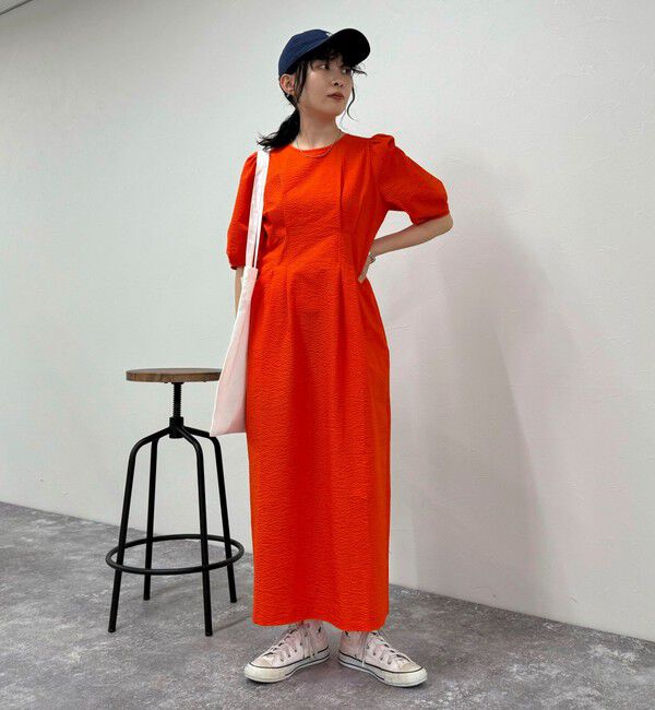 fredy emue「コットンリップルウエストシェイプワンピース」|ワンピース|