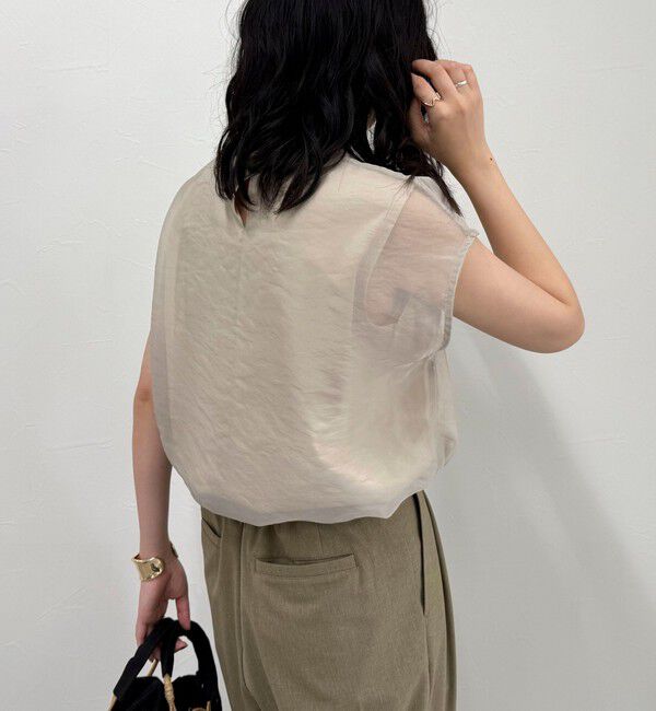 fredy emue「シアーオーガンジーレイヤードノースリーブブラウス」|シャツ・ブラウス|