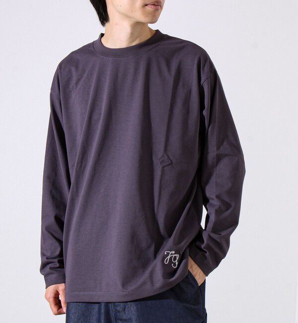 GLOSTER「【MARUDE COTTON】ロープ刺繍Ｔ ロングスリーブ」|Tシャツ・カットソー|