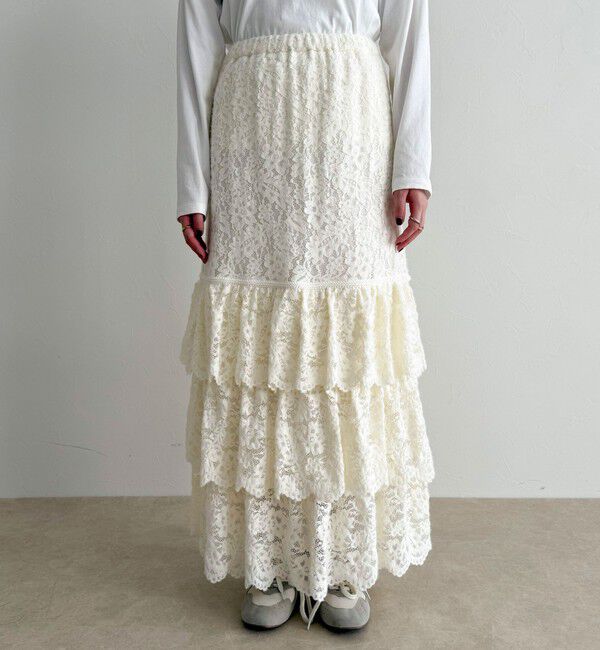 fredy emue「起毛レースティアードスカート」|スカート|