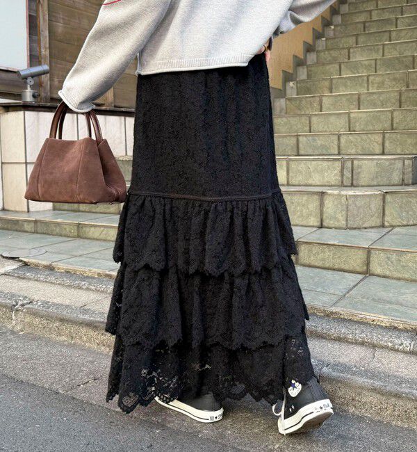 fredy emue「起毛レースティアードスカート」|スカート|