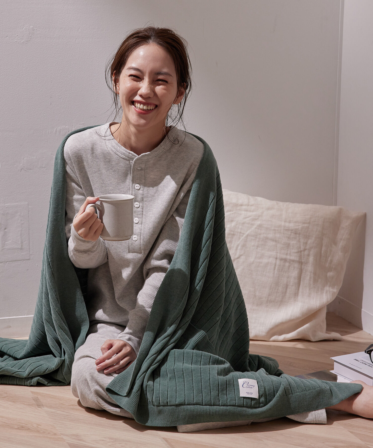 SALON adam et rope'「【極上の肌ざわり】ブランケット -CreamyCotton /クリーミーコットン-」|マフラー|