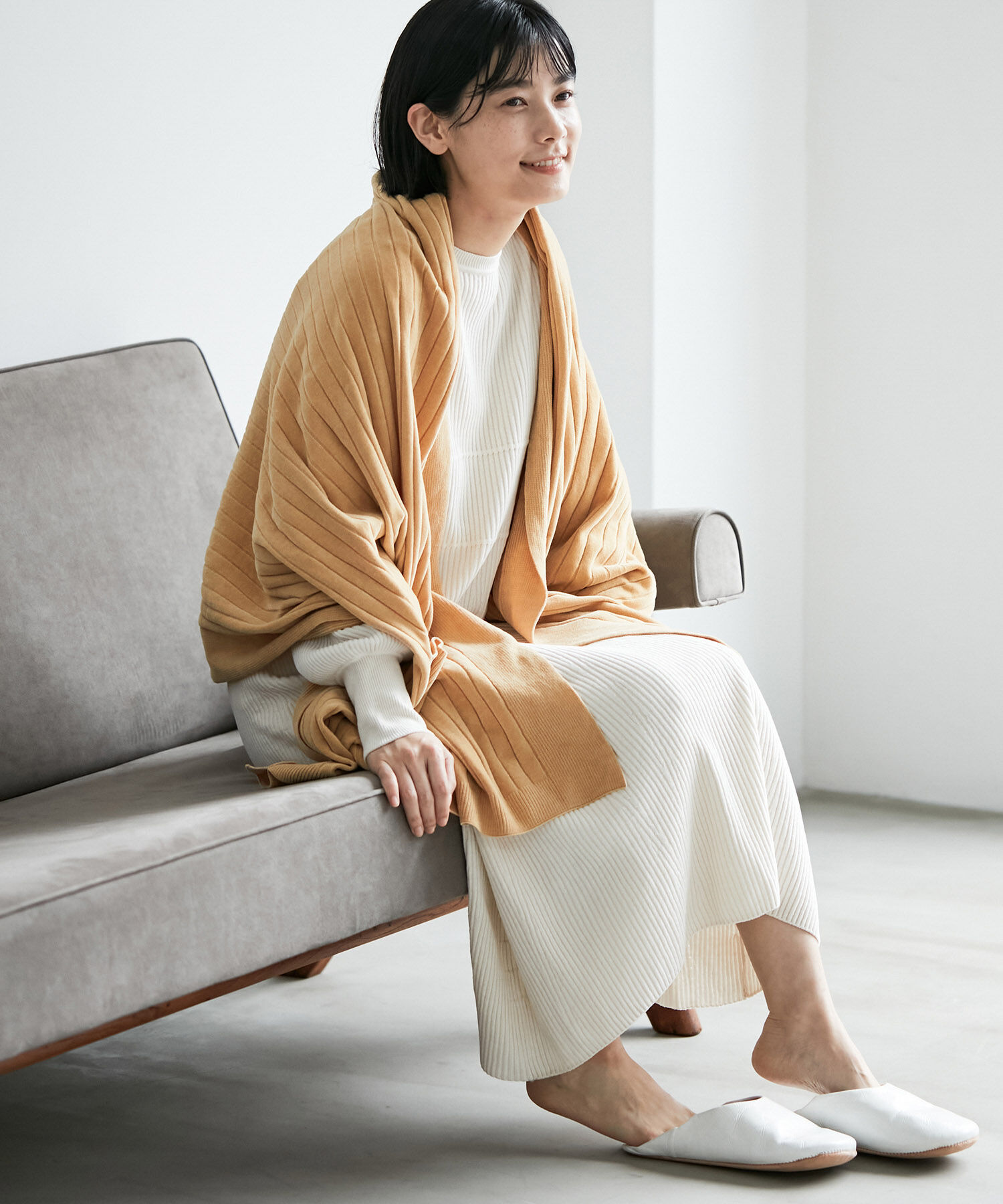 SALON adam et rope'「【極上の肌ざわり】ブランケット -CreamyCotton /クリーミーコットン-」|マフラー|