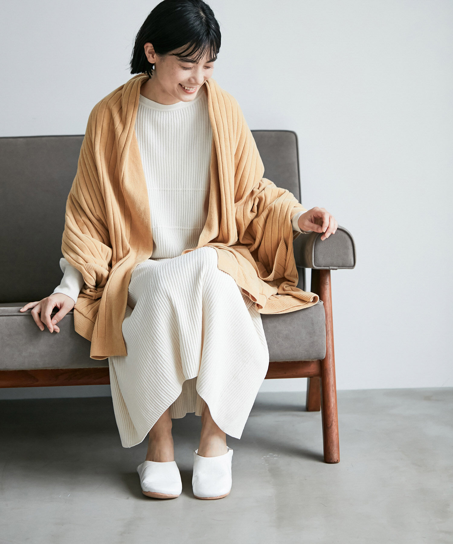 SALON adam et rope'「【極上の肌ざわり】ブランケット -CreamyCotton /クリーミーコットン-」|マフラー|