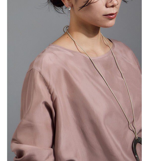 SALON adam et rope'「[25AW]GENTLE SILK ロングスリーブプルオーバー【セットアップ対応・洗える】」|シャツ・ブラウス|