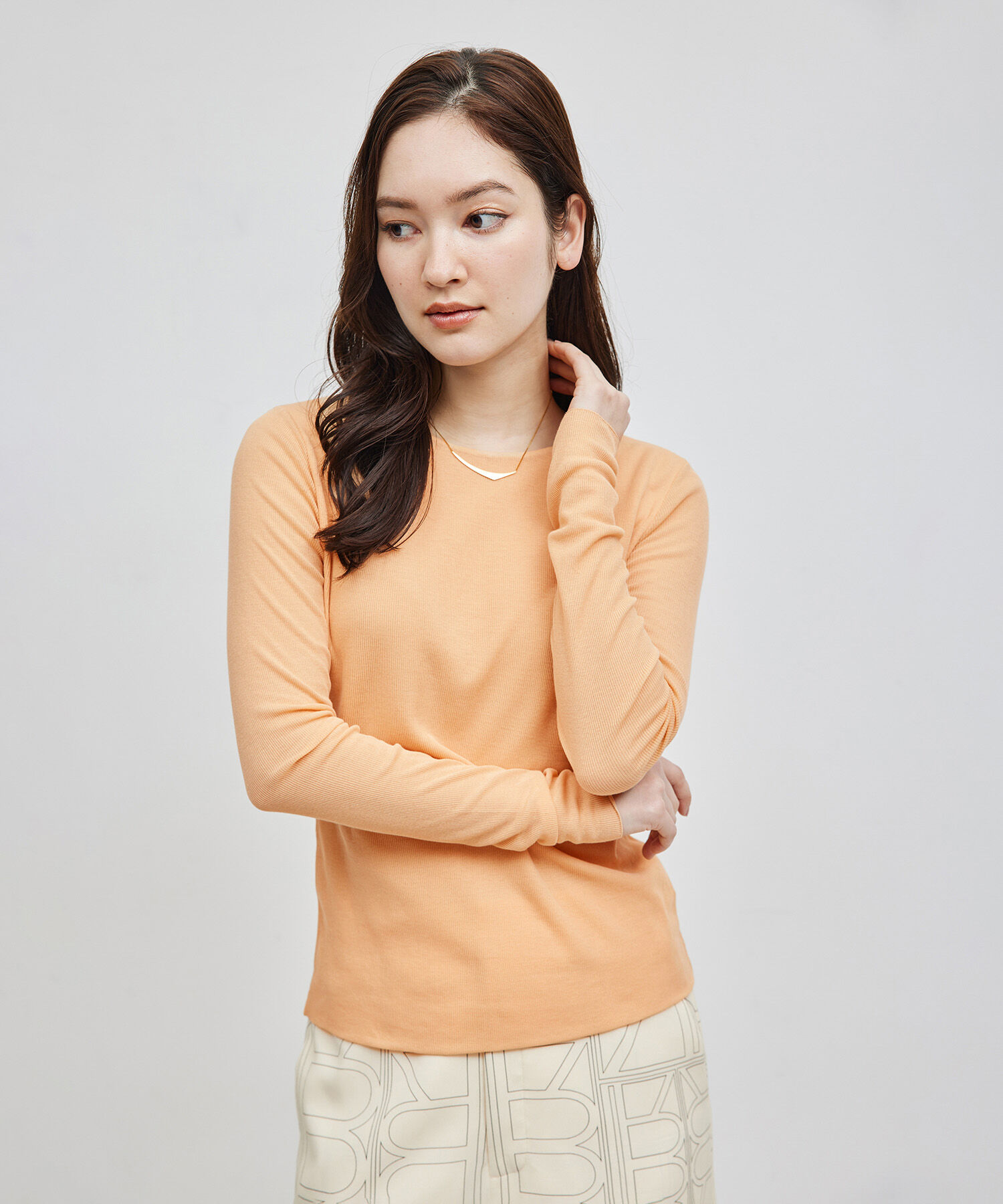 ROPE「【雑誌掲載】コットンナイロン二重仕立てシアープルオーバー」|Tシャツ・カットソー|