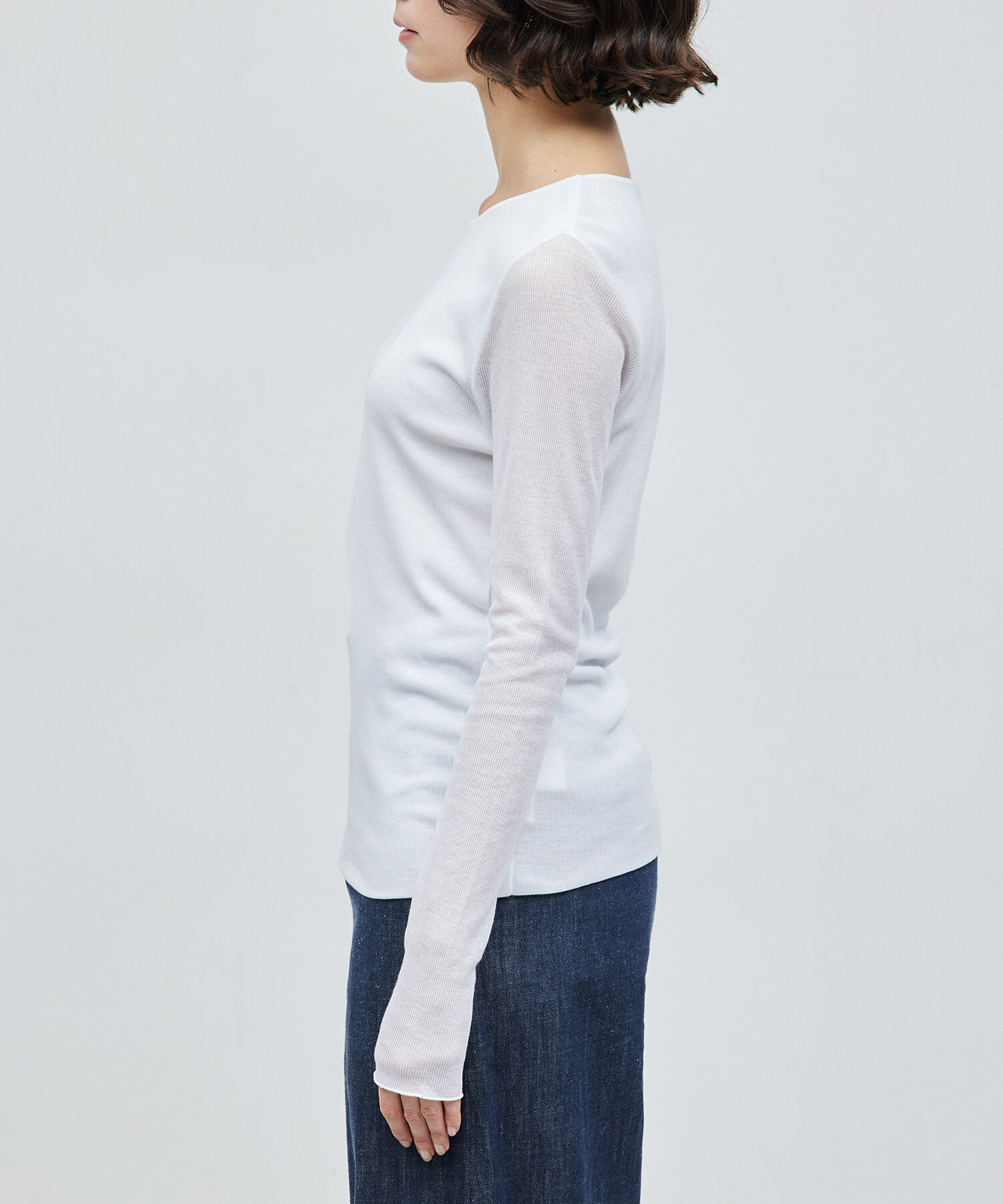 ROPE「【雑誌掲載】コットンナイロン二重仕立てシアープルオーバー」|Tシャツ・カットソー|