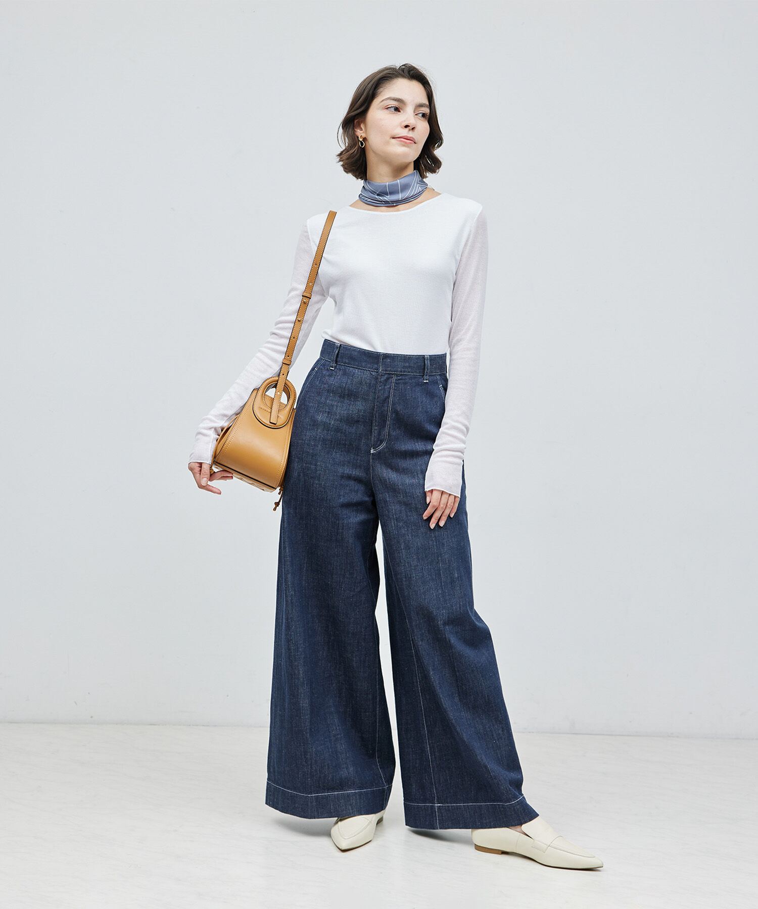 ROPE「【雑誌掲載】コットンナイロン二重仕立てシアープルオーバー」|Tシャツ・カットソー|