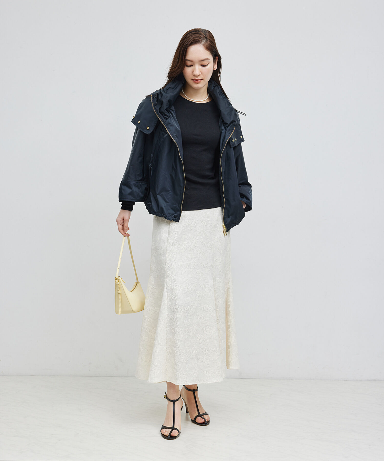 ROPE「【雑誌掲載】コットンナイロン二重仕立てシアープルオーバー」|Tシャツ・カットソー|