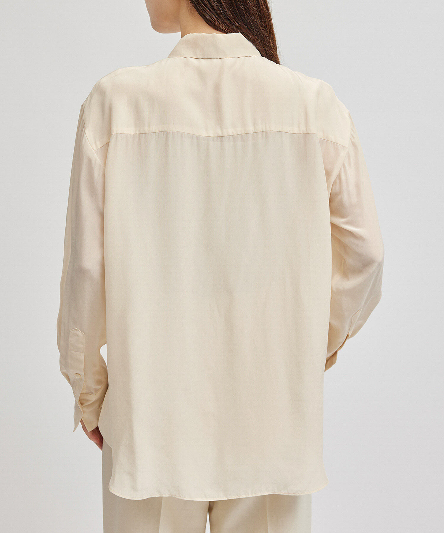 ROPE「シルクレーヨンデシンシャツブラウス」|シャツ・ブラウス|