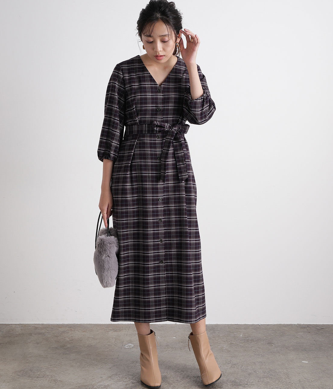 Juze「スクエアトゥセンターシームショートブーツ」|その他|