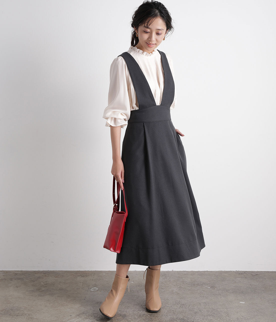 Juze「スクエアトゥセンターシームショートブーツ」|その他|