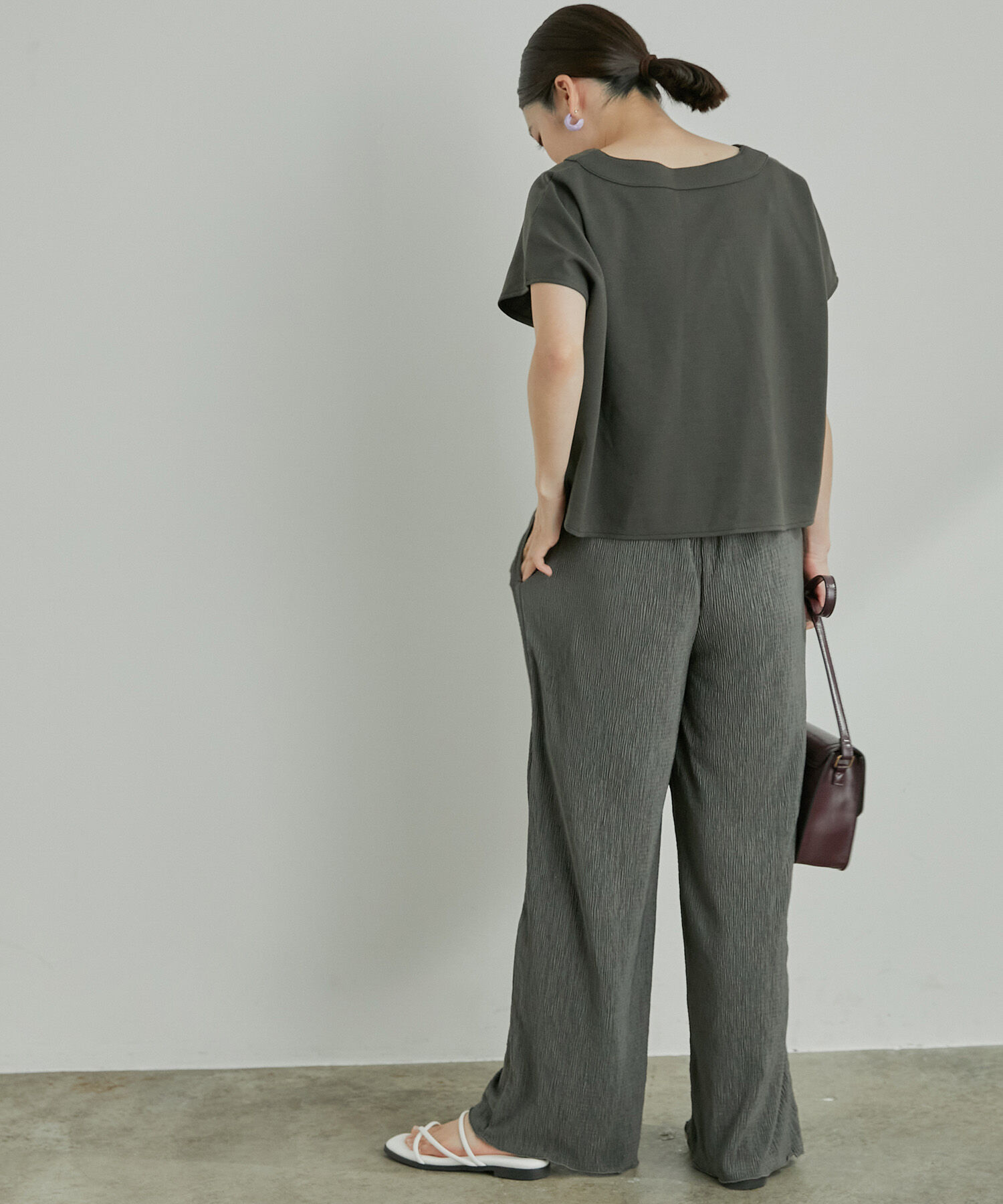 VIS「【美短】ジャージドッキングジャンプスーツ」|オールインワン|