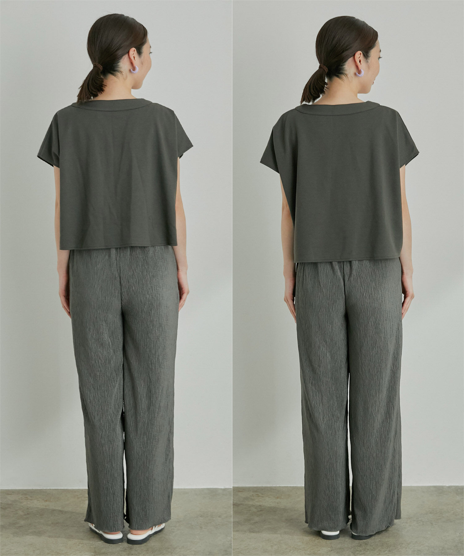 VIS「【美短】ジャージドッキングジャンプスーツ」|オールインワン|