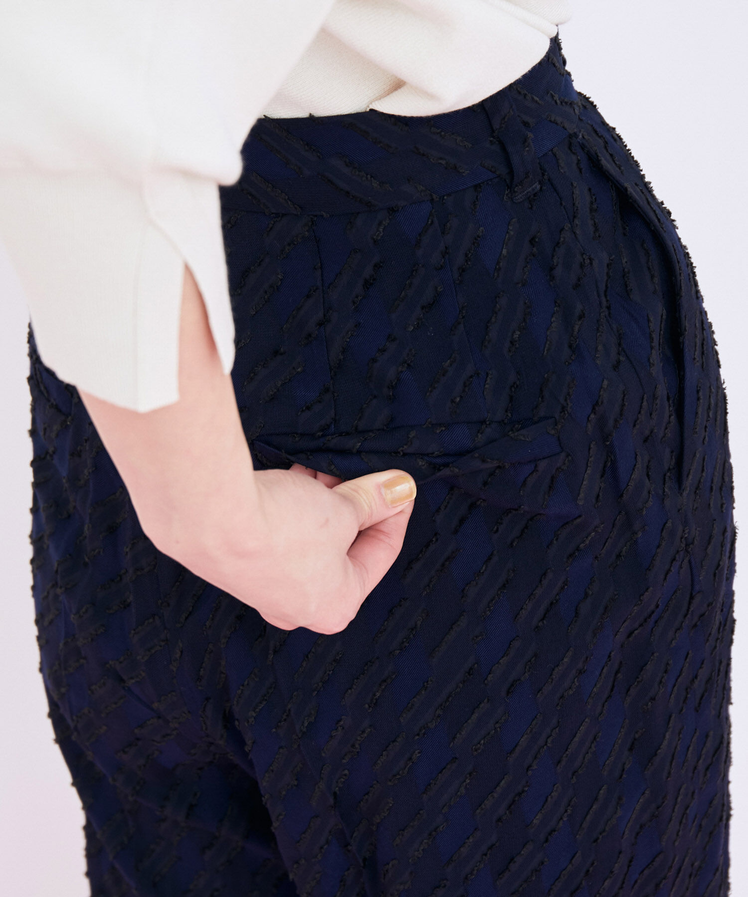 VIS「ジャガードストレートパンツ」|スラックス|