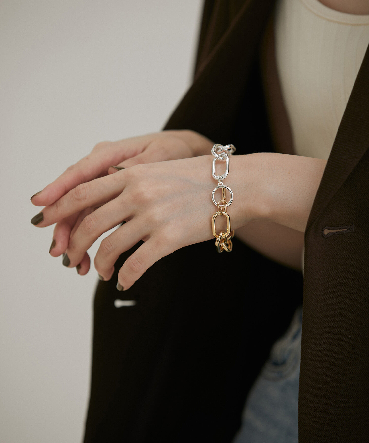 VIS「コンビメッキチェーンブレスレット」|ブレスレット・バングル|