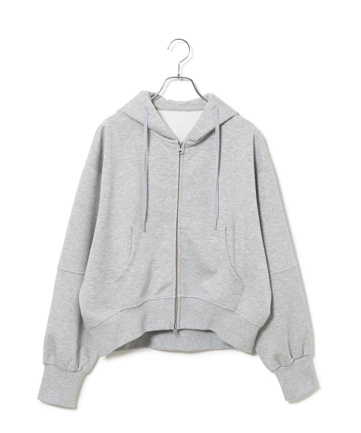 VIS「【洗える】ポンチショートパーカー」|パーカー|