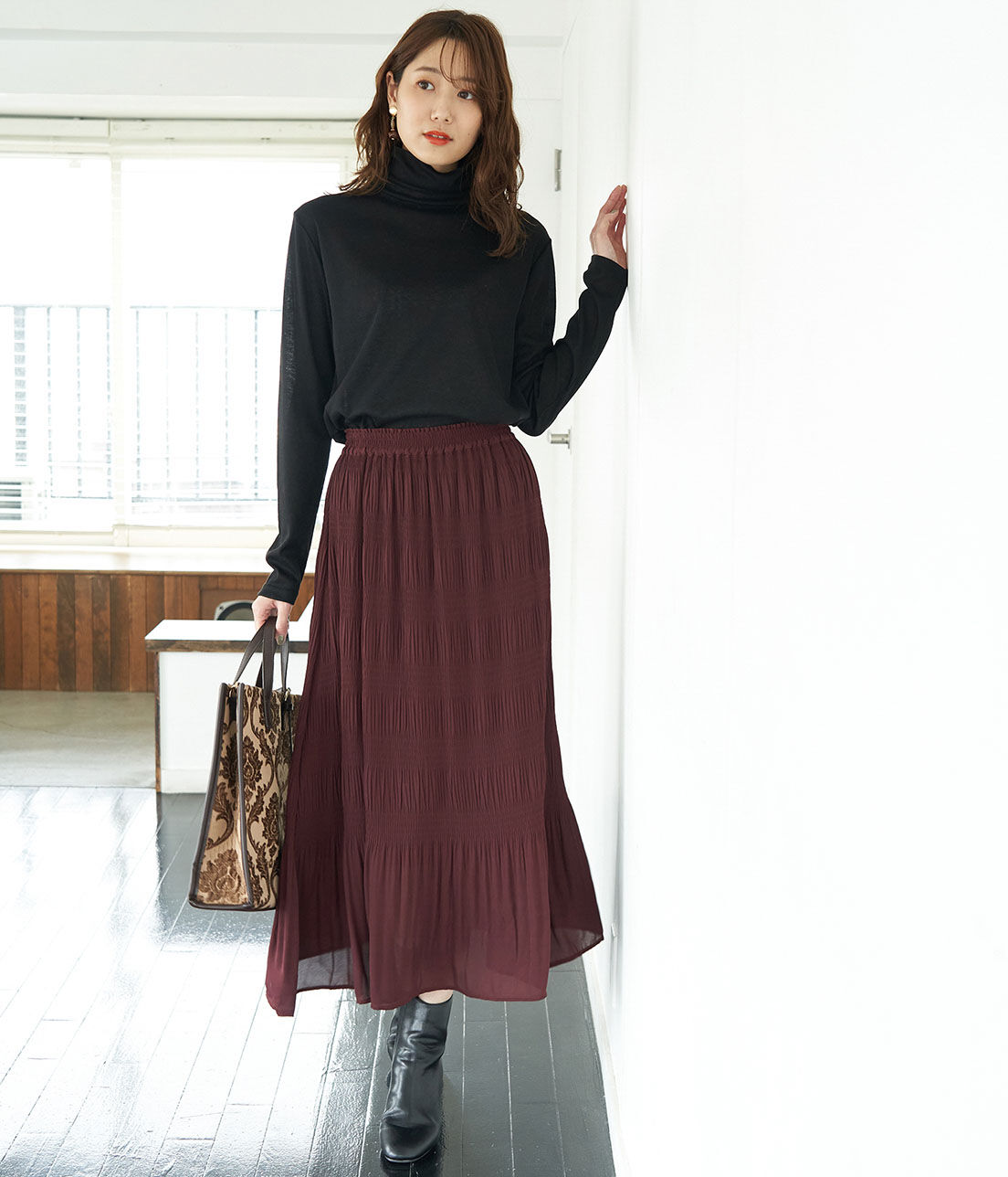 Rope&rsquo;Picnic「マジョリカプリーツスカート」|スカート|