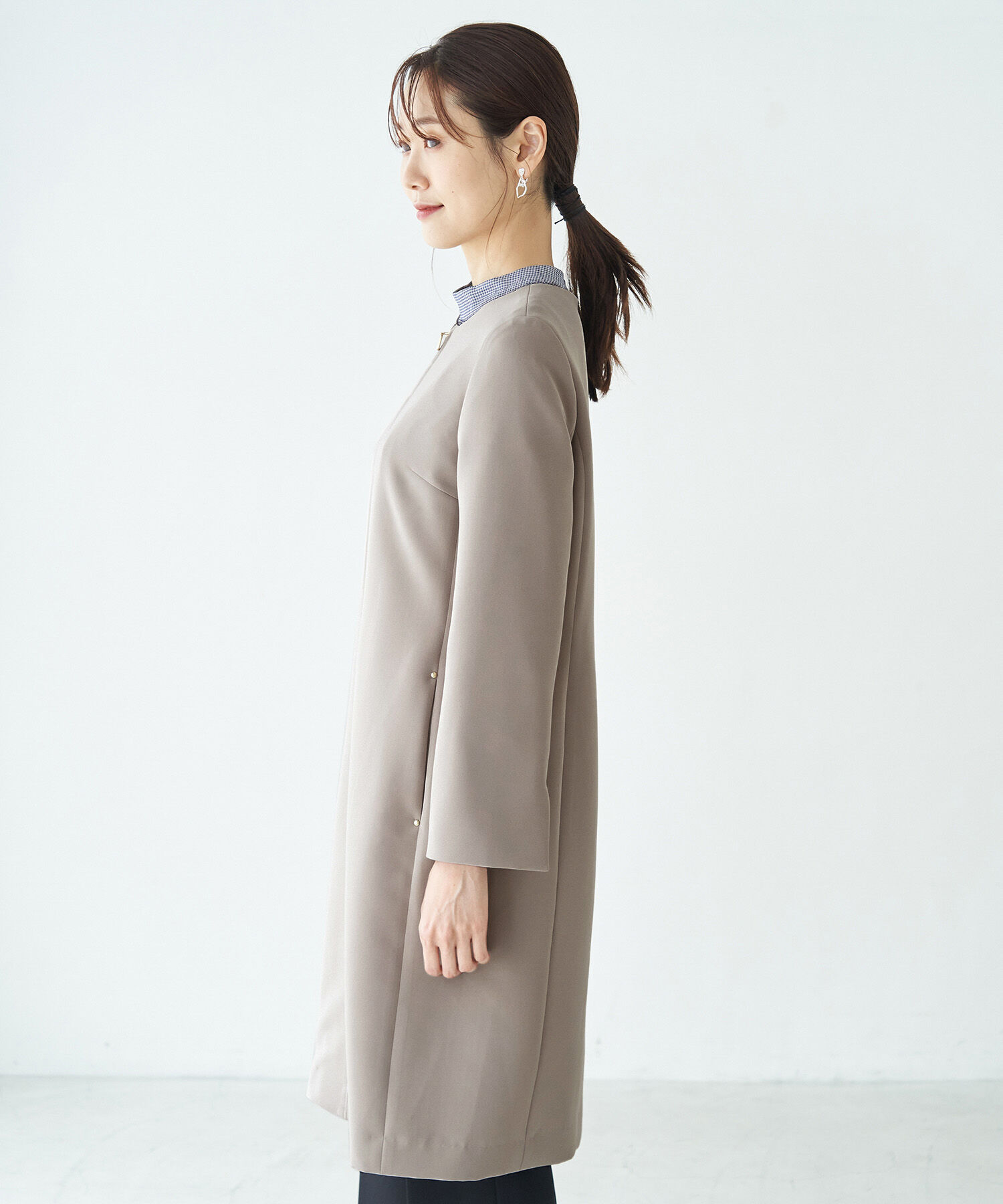 Rope&rsquo;Picnic「【360&deg;ウルトラストレッチ】ノーカラーコート」|その他|