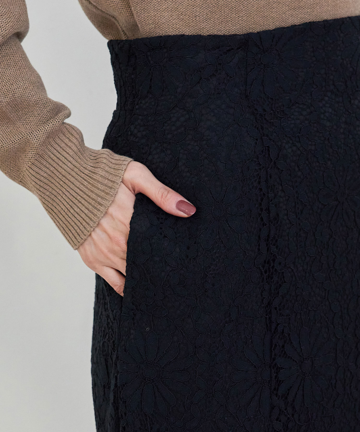 Rope&rsquo;Picnic「ハイウエストレーススカート」|スカート|