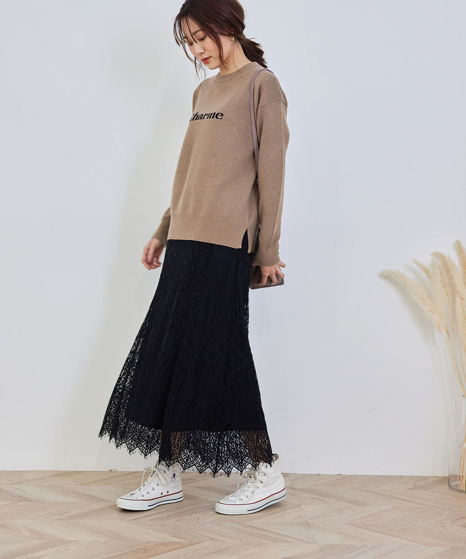 Rope&rsquo;Picnic「ハイウエストレーススカート」|スカート|