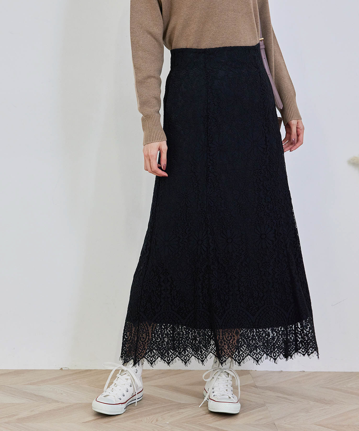 Rope&rsquo;Picnic「ハイウエストレーススカート」|スカート|