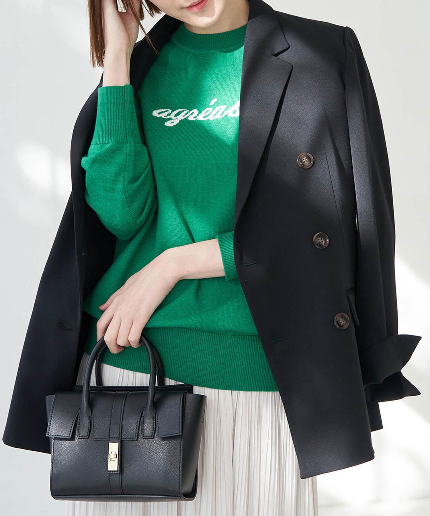 Rope&rsquo;Picnic「セットアップ対応/テーラードジャケット」|テーラードジャケット|ブラック(01)