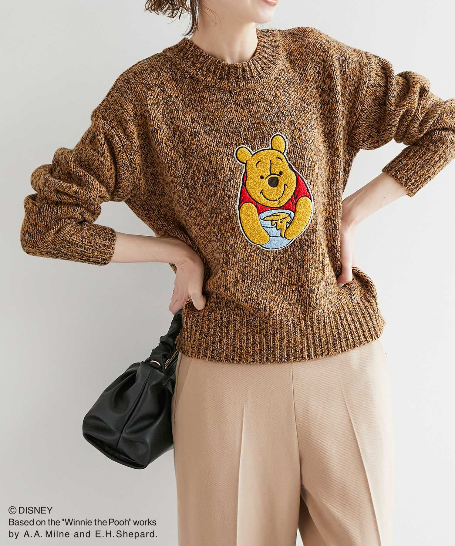 Rope&rsquo;Picnic「【プー/ティガー】サガラニットプルオーバー」|ニット・セーター|イエロー系(81)