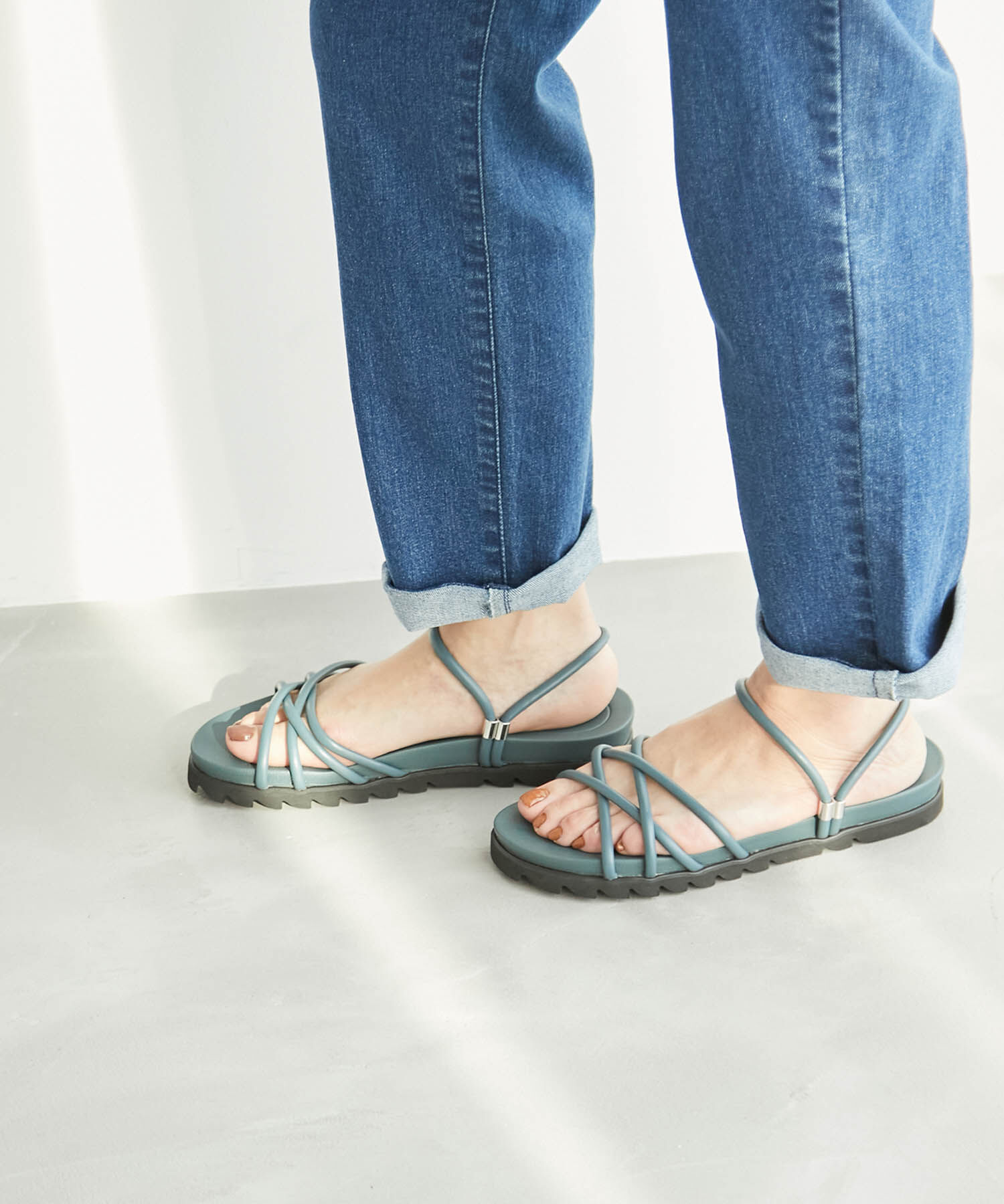 ROPE PICNIC PASSAGE「クロスストリングスライド＆バックスリングサンダル」|サンダル|