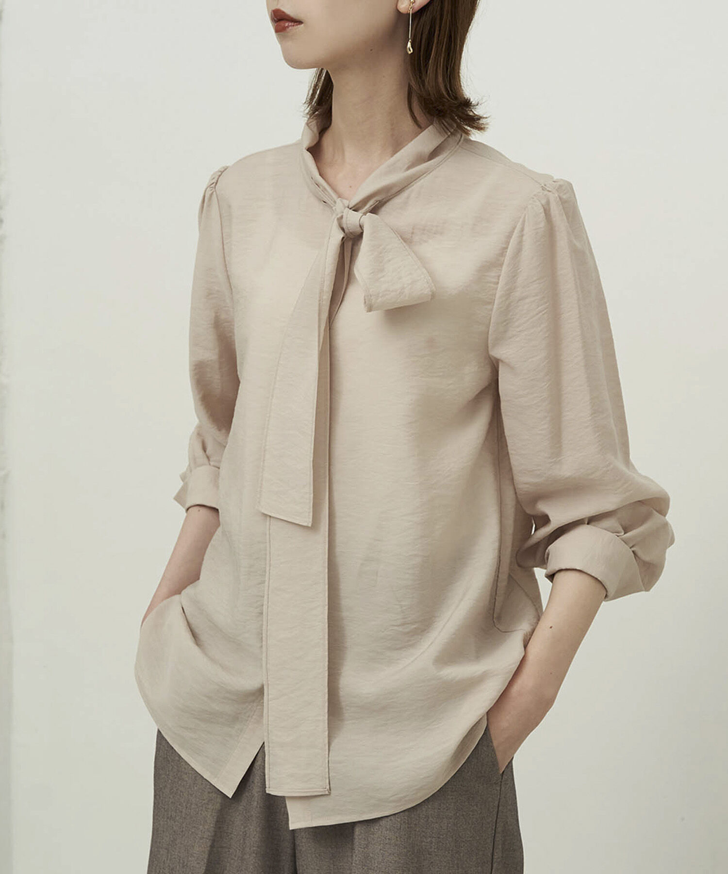 Rope&rsquo;Picnic「シアーボウタイブラウス」|シャツ・ブラウス|