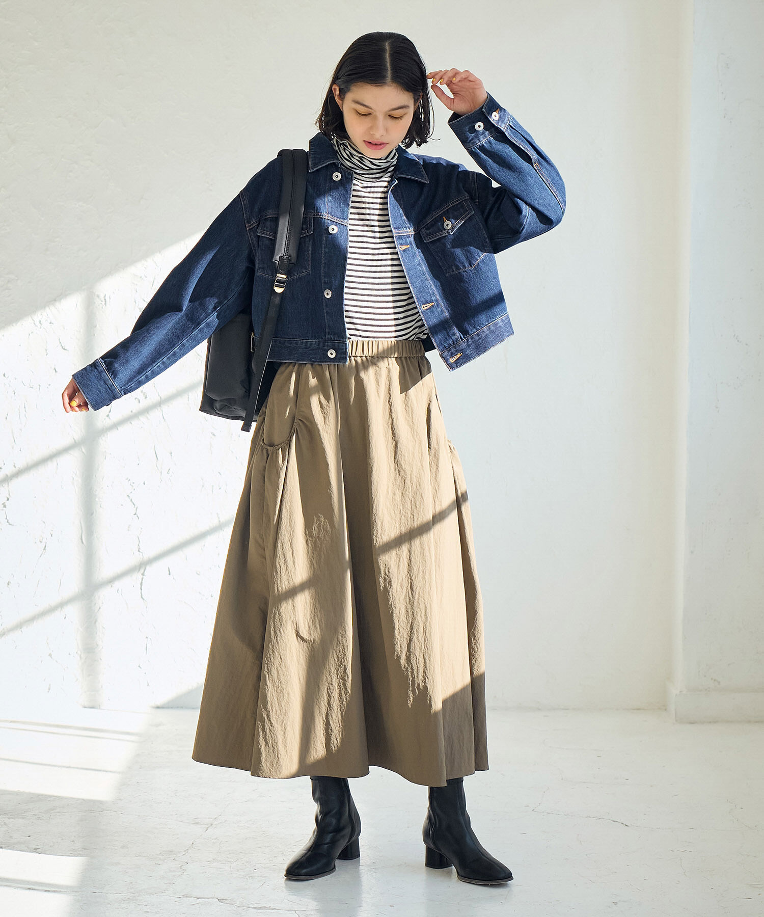 ROPE' PICNIC R「ショート丈デニムジャケット」|デニムジャケット|