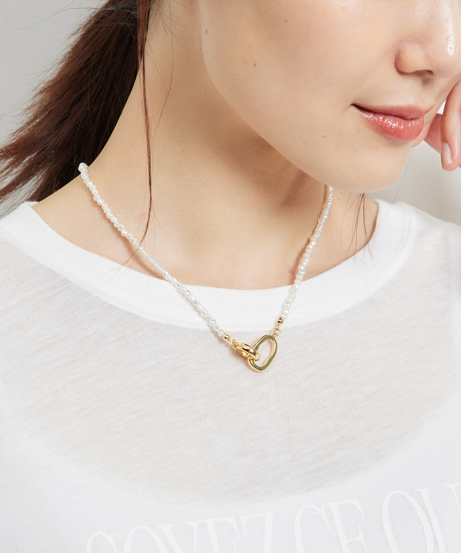 ROPE PICNIC PASSAGE「淡水パールライクショートネックレス」|ネックレス|