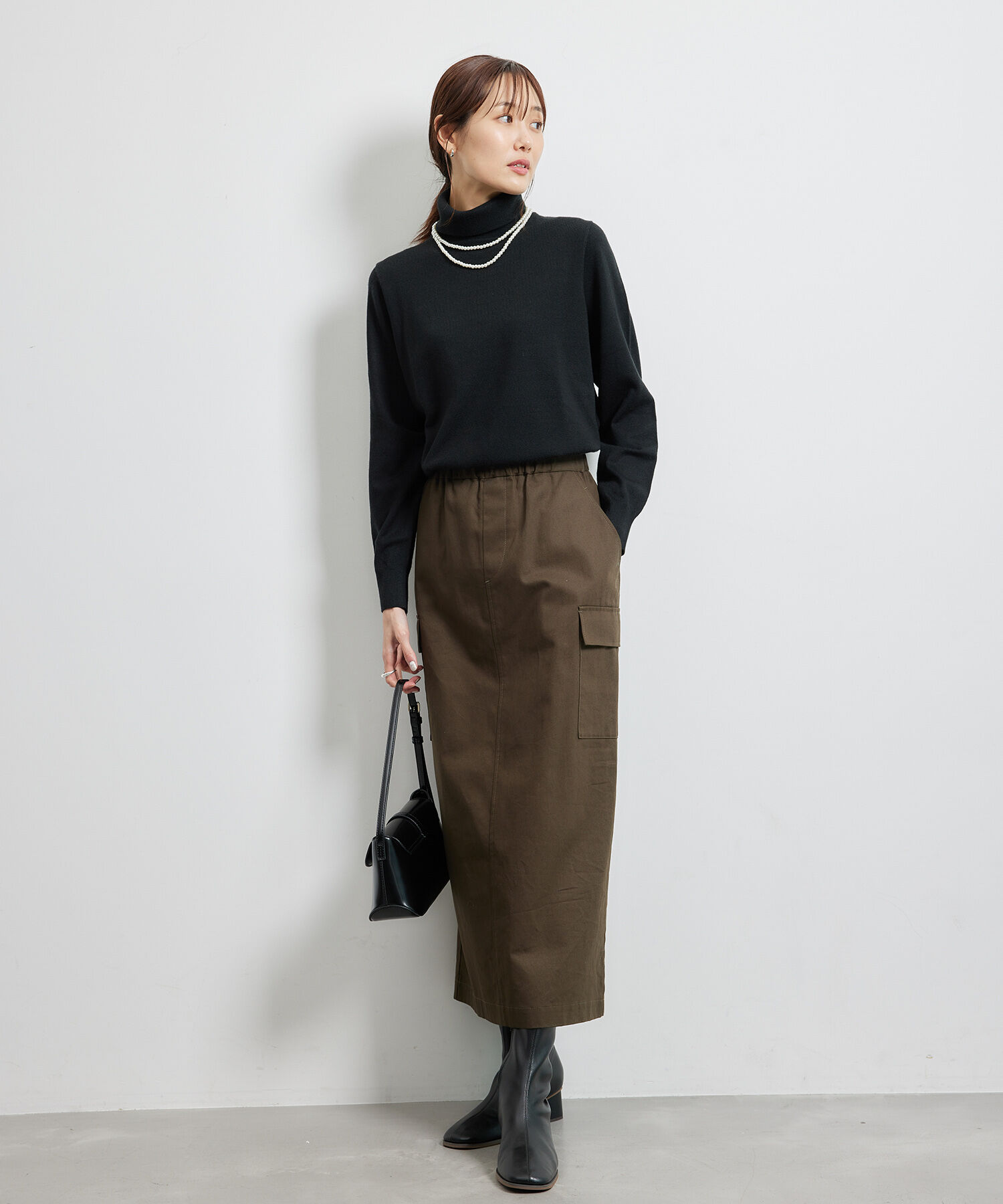 Rope&rsquo;Picnic「天竺タートルネックニットプルオーバー/アンチピリング・帯電防止」|ニット・セーター|