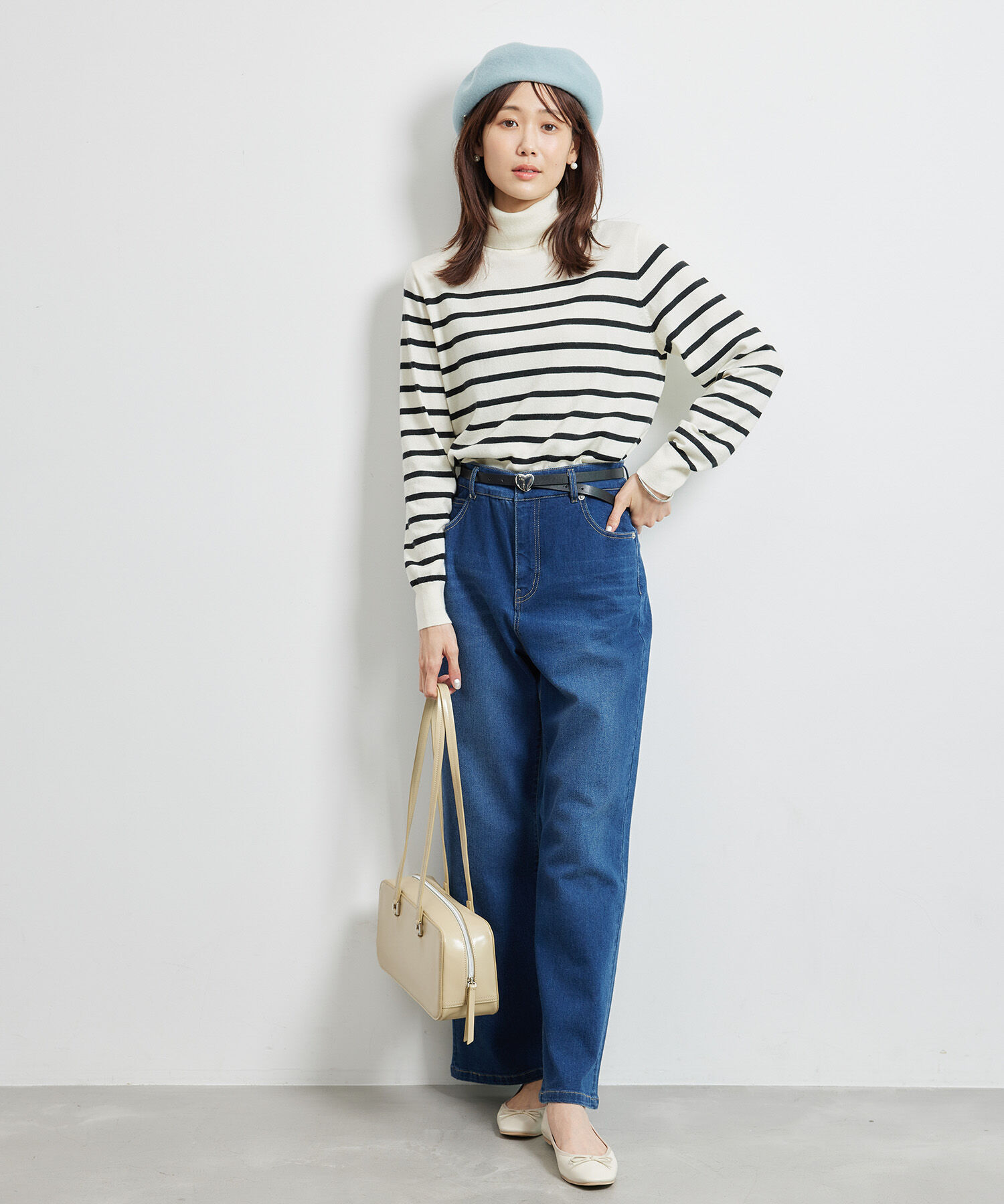 Rope&rsquo;Picnic「天竺タートルネックニットプルオーバー/アンチピリング・帯電防止」|ニット・セーター|