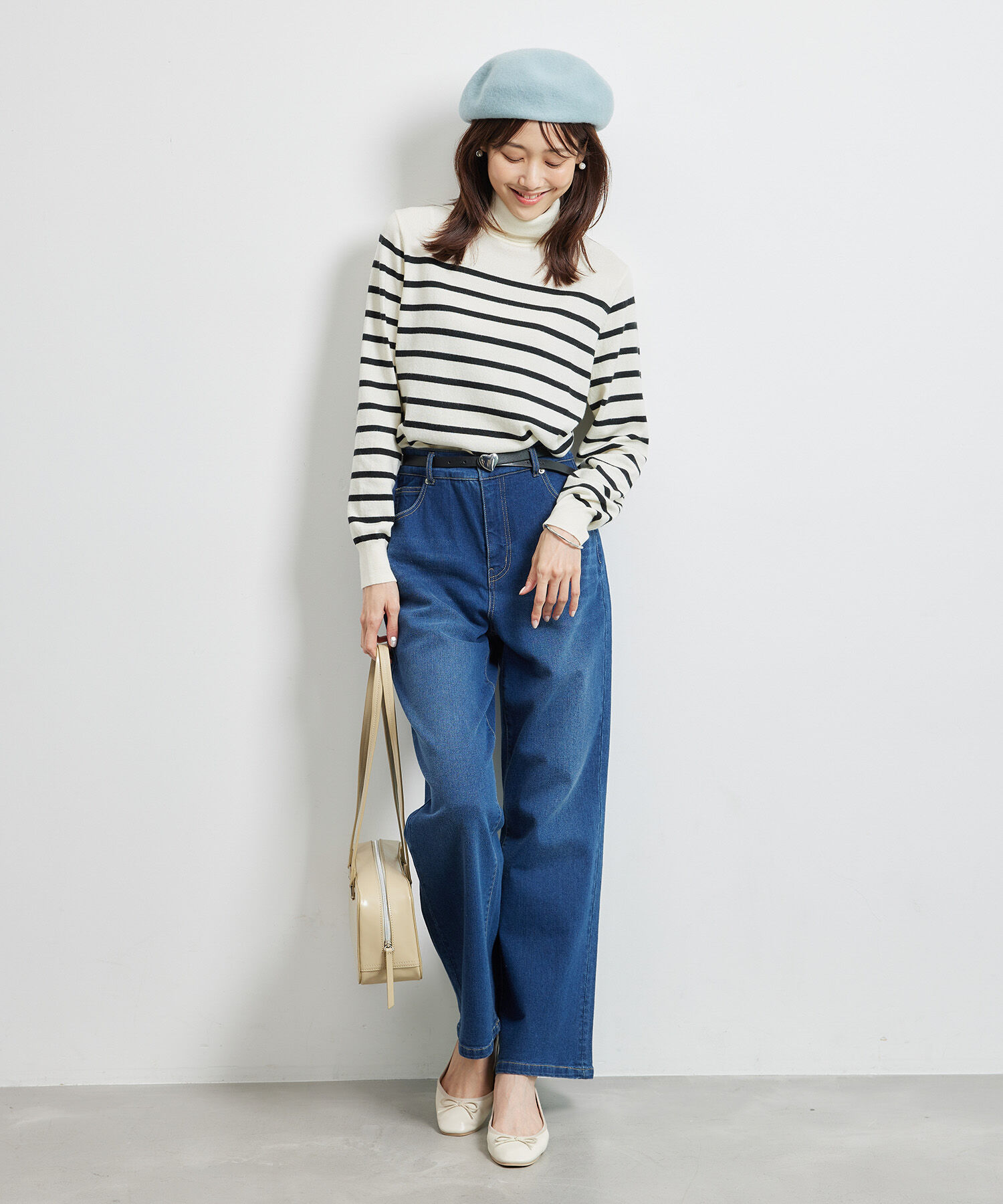 Rope&rsquo;Picnic「天竺タートルネックニットプルオーバー/アンチピリング・帯電防止」|ニット・セーター|