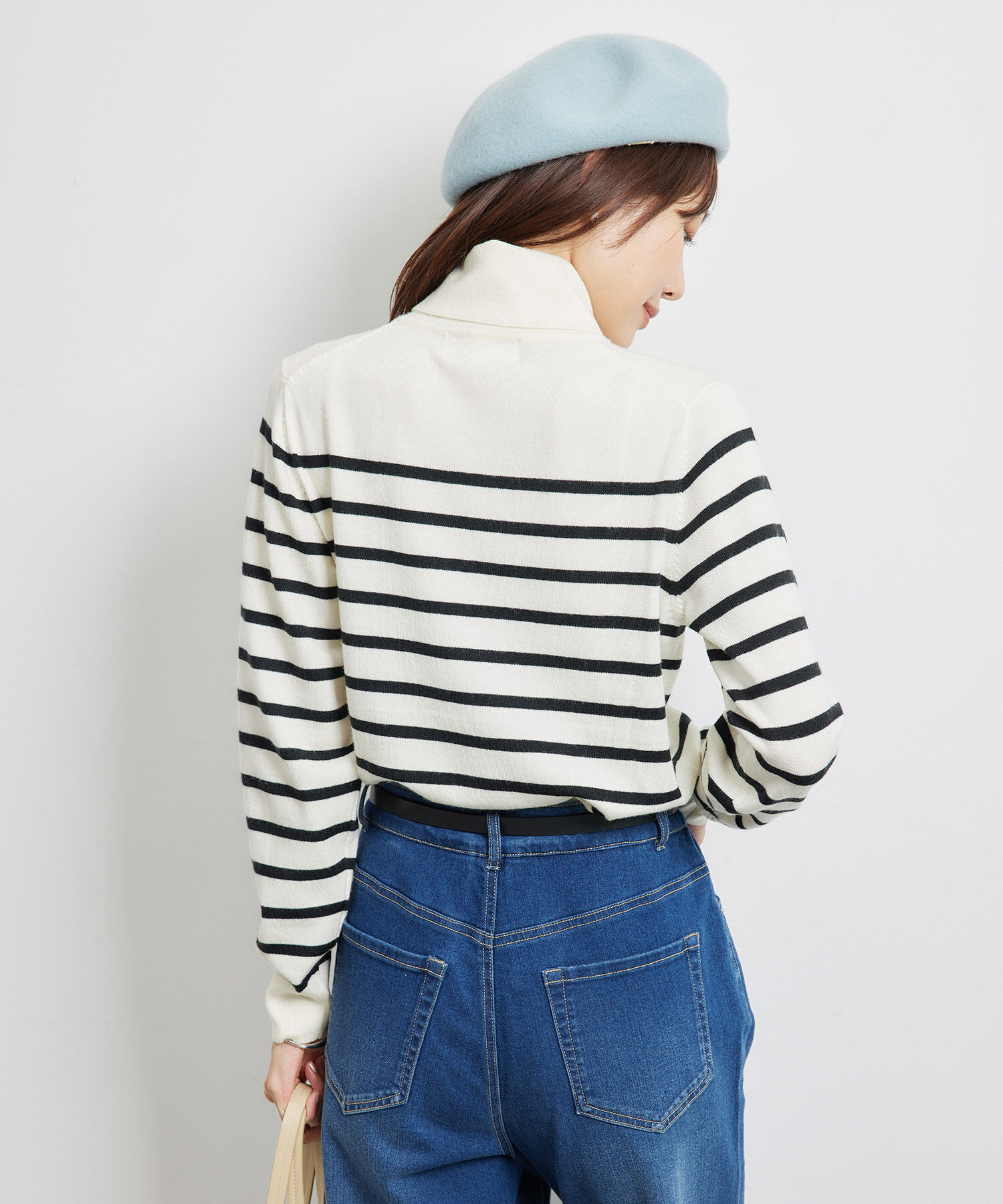 Rope&rsquo;Picnic「天竺タートルネックニットプルオーバー/アンチピリング・帯電防止」|ニット・セーター|