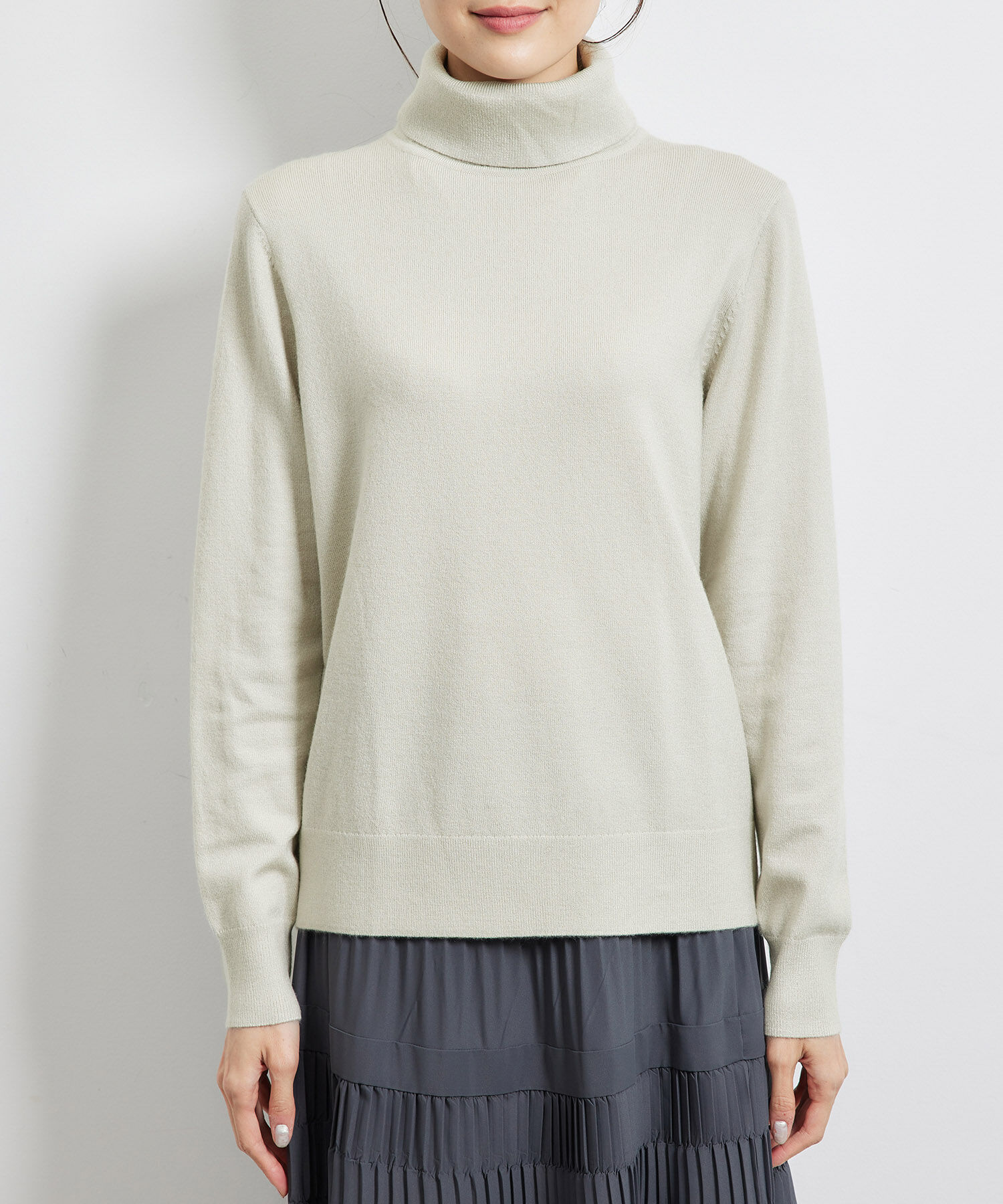 Rope&rsquo;Picnic「天竺タートルネックニットプルオーバー/アンチピリング・帯電防止」|ニット・セーター|