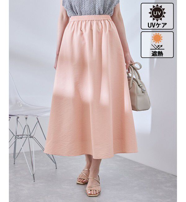 Rope&rsquo;Picnic「【UVケア・遮熱】Comfort Seriesコンフォートシリーズ/着丈が選べるフレアスカート」|スカート|ピンク(63)