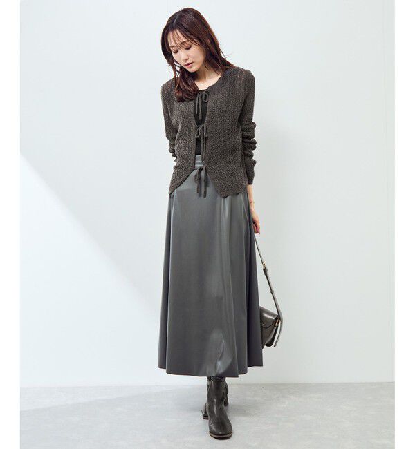 Rope&rsquo;Picnic「レース編みメッシュニットカーディガン」|カーディガン|