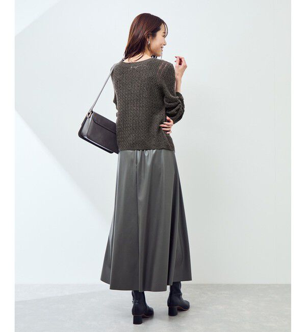 Rope&rsquo;Picnic「レース編みメッシュニットカーディガン」|カーディガン|