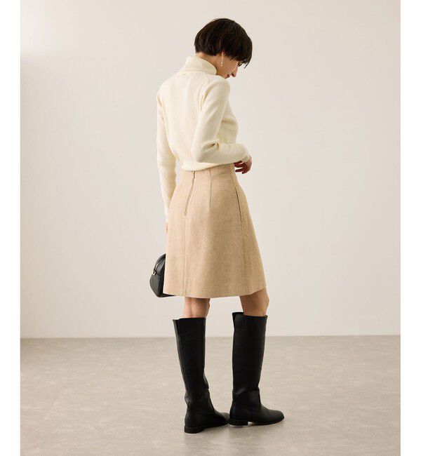 Rope&rsquo;Picnic「ラメカルゼラップ風金ボタンミニスカート」|スカート|