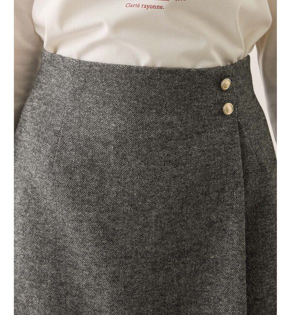 Rope&rsquo;Picnic「ラメカルゼラップ風金ボタンミニスカート」|スカート|