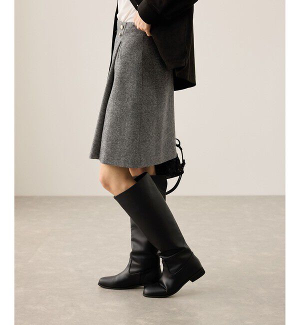 Rope&rsquo;Picnic「ラメカルゼラップ風金ボタンミニスカート」|スカート|