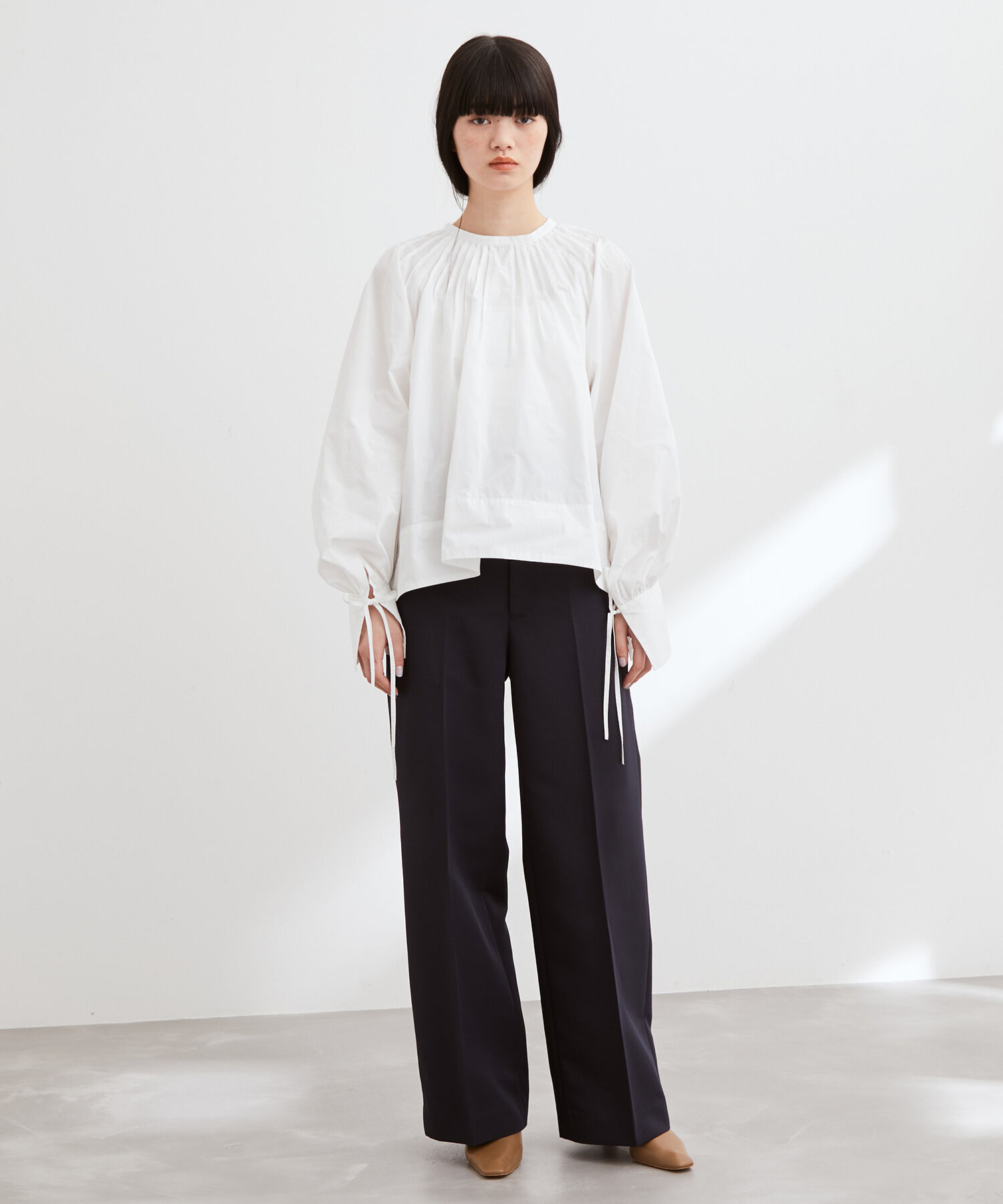 ADAM ET ROPE'「【サステナブル】ワイドスラックス」|スラックス|