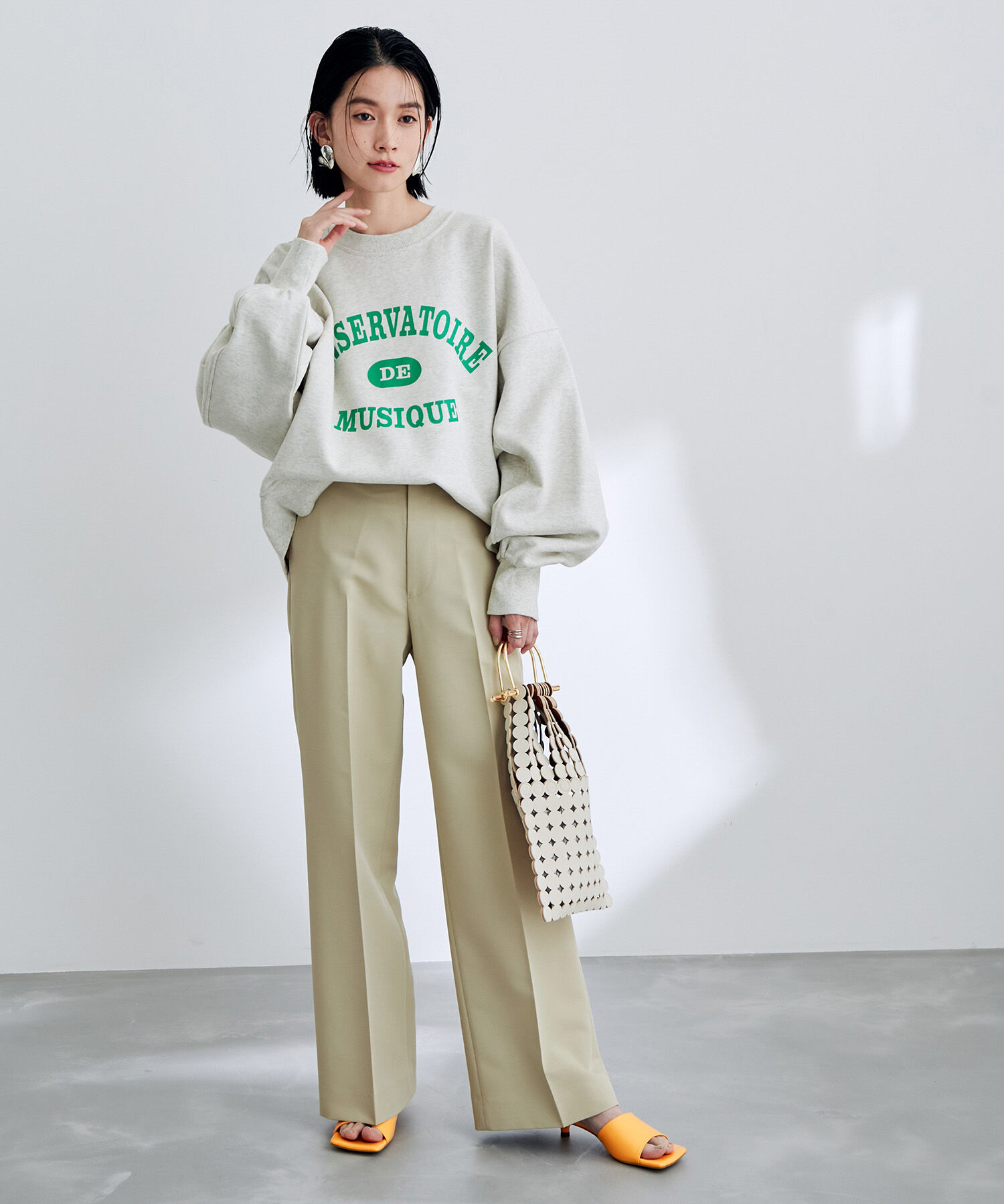 ADAM ET ROPE'「【サステナブル】ワイドスラックス」|スラックス|