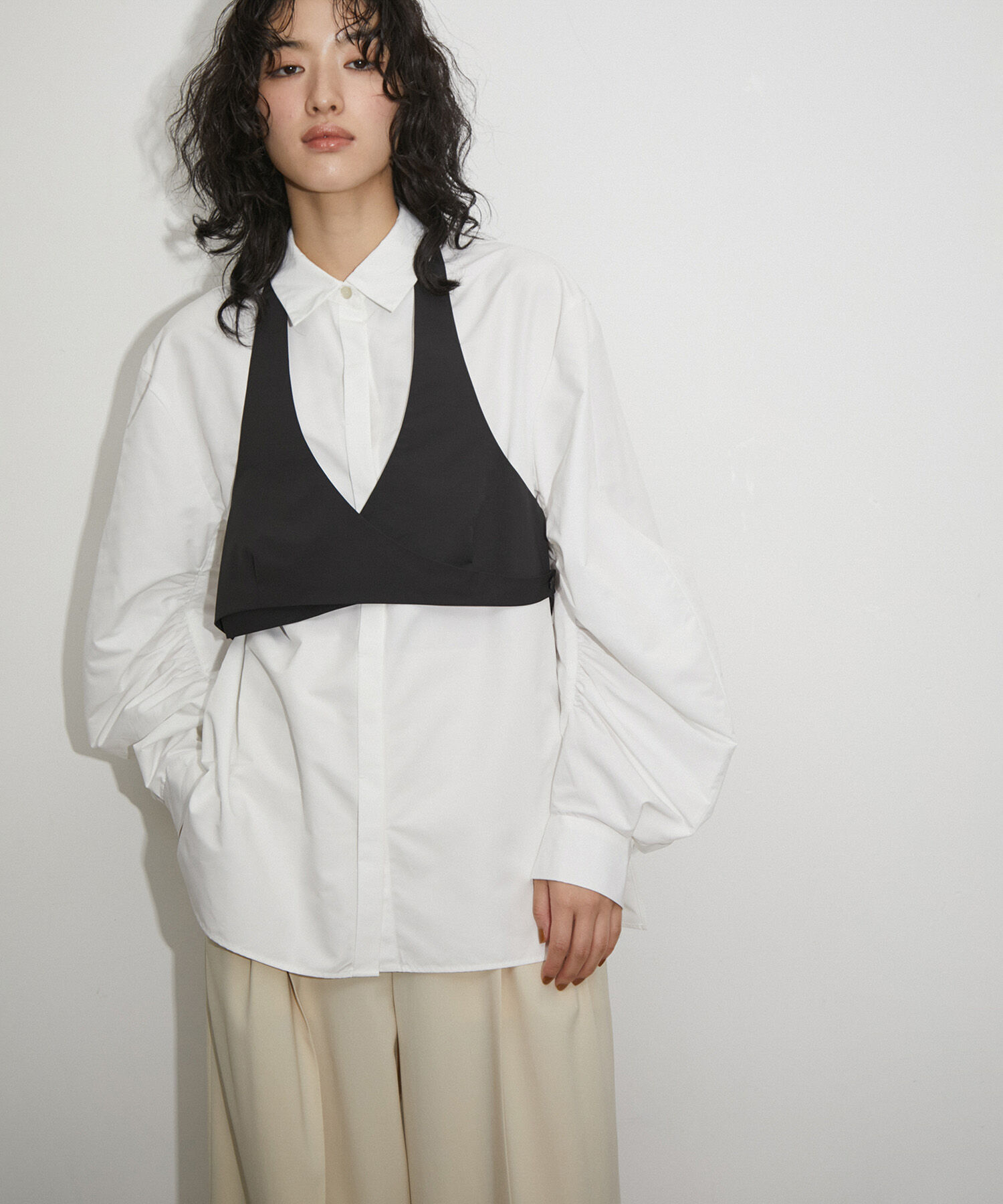 ADAM ET ROPE'「〈SETアイテム〉ビスチェセットシャツ」|シャツ・ブラウス|ホワイト(10)