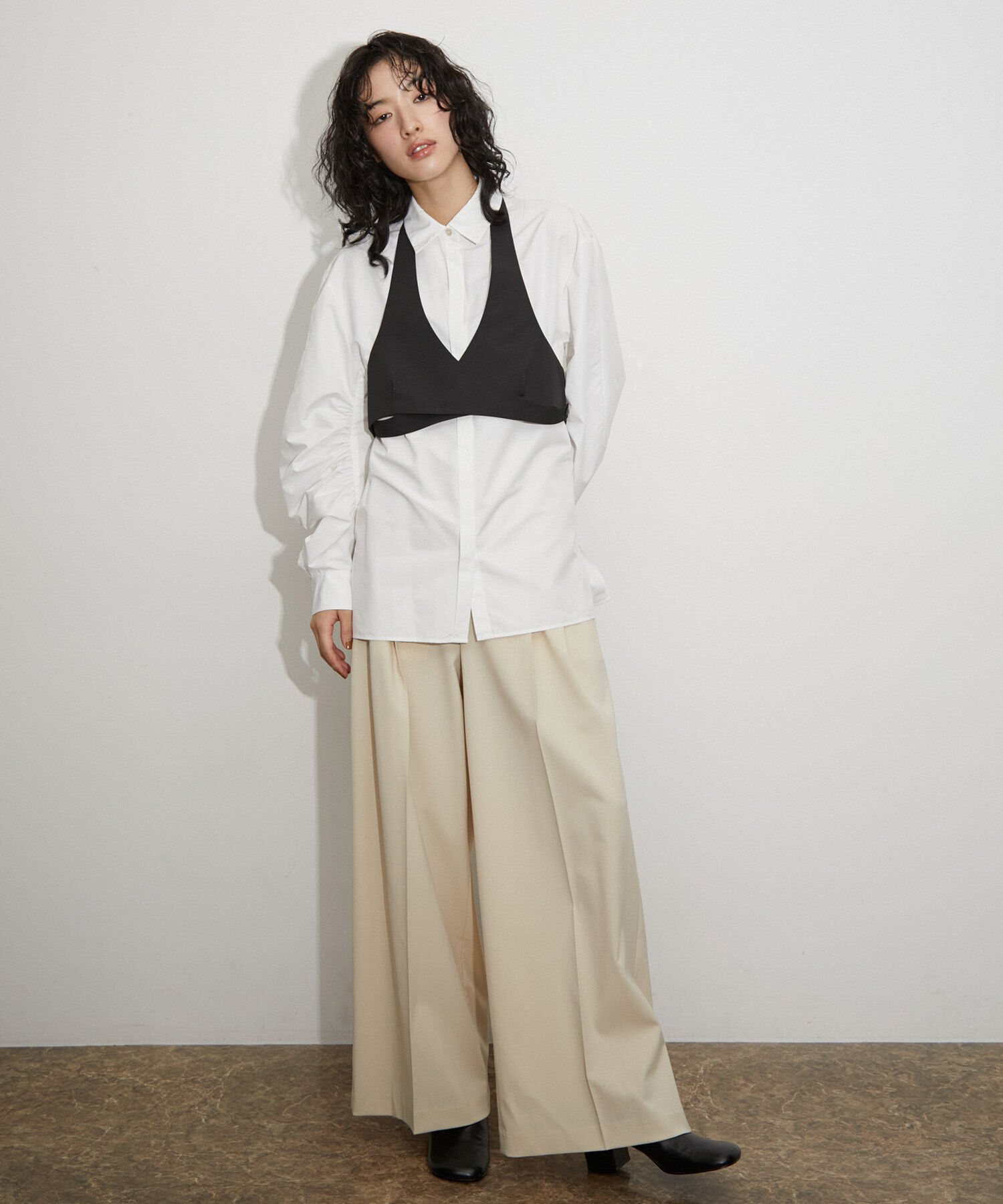 ADAM ET ROPE'「〈SETアイテム〉ビスチェセットシャツ」|シャツ・ブラウス|