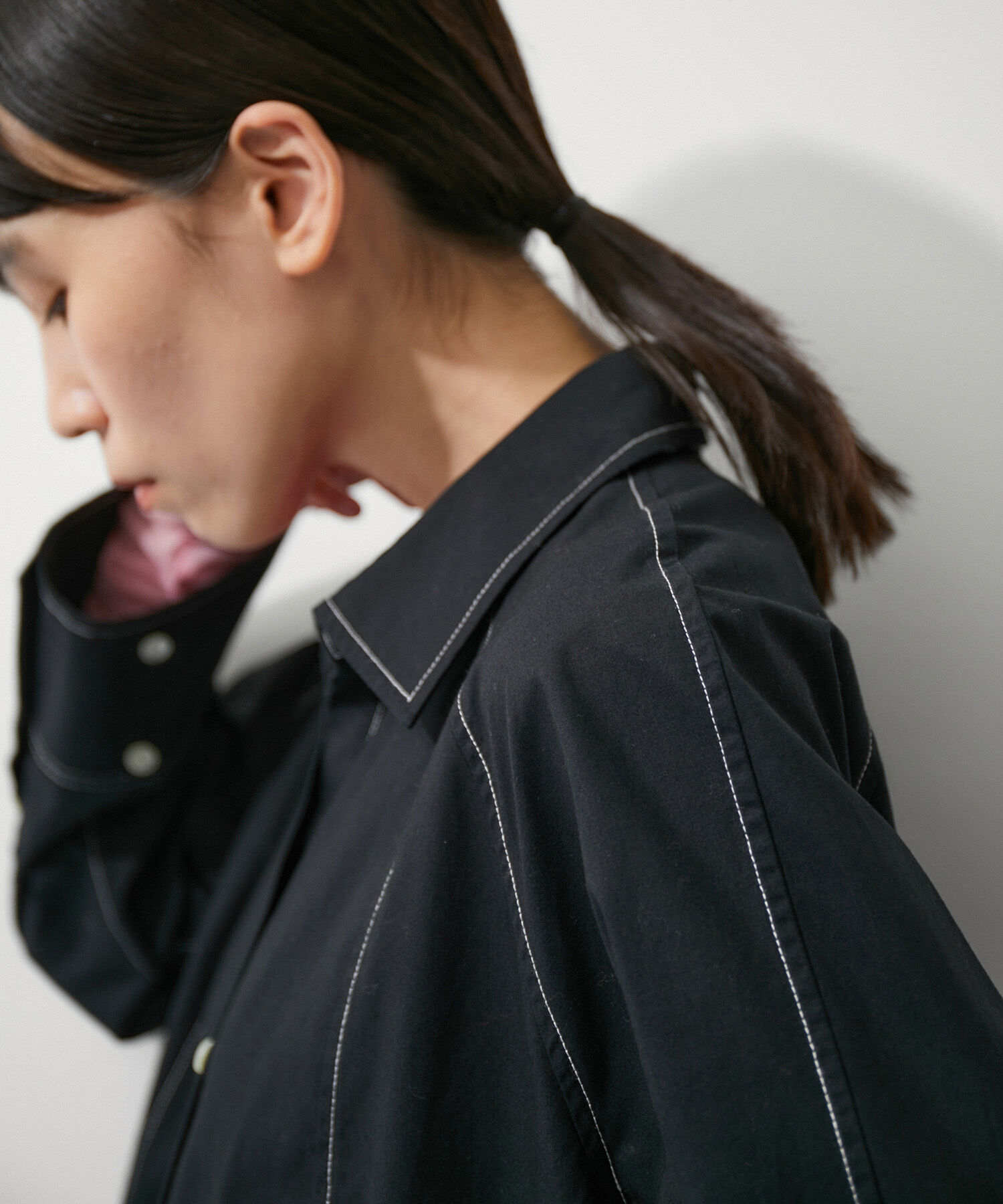 ADAM ET ROPE'「テントラインシャツワンピース」|その他|