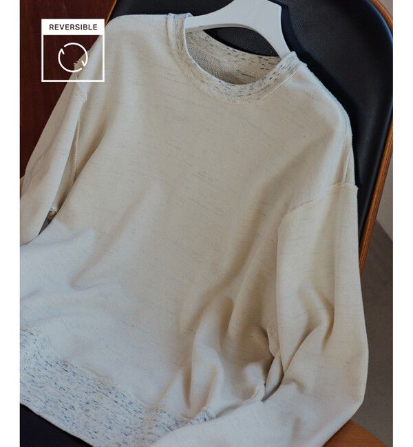 ADAM ET ROPE'「【リバーシブル/パイル】クルーネック スウェット プルオーバー / ロングシーズン着用可能」|スウェット・ジャージ|