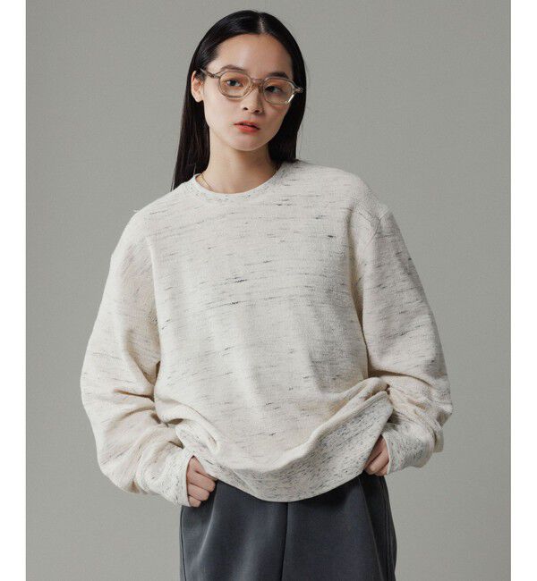 ADAM ET ROPE'「【リバーシブル/パイル】クルーネック スウェット プルオーバー / ロングシーズン着用可能」|スウェット・ジャージ|